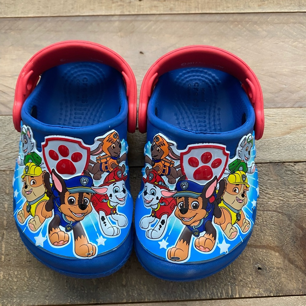 Paw Patrol Toddler Crocs Size 6